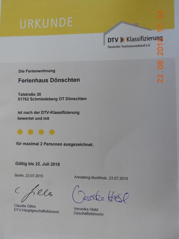 Ferienhaus Doenschten Dippoldiswalde Ruang foto